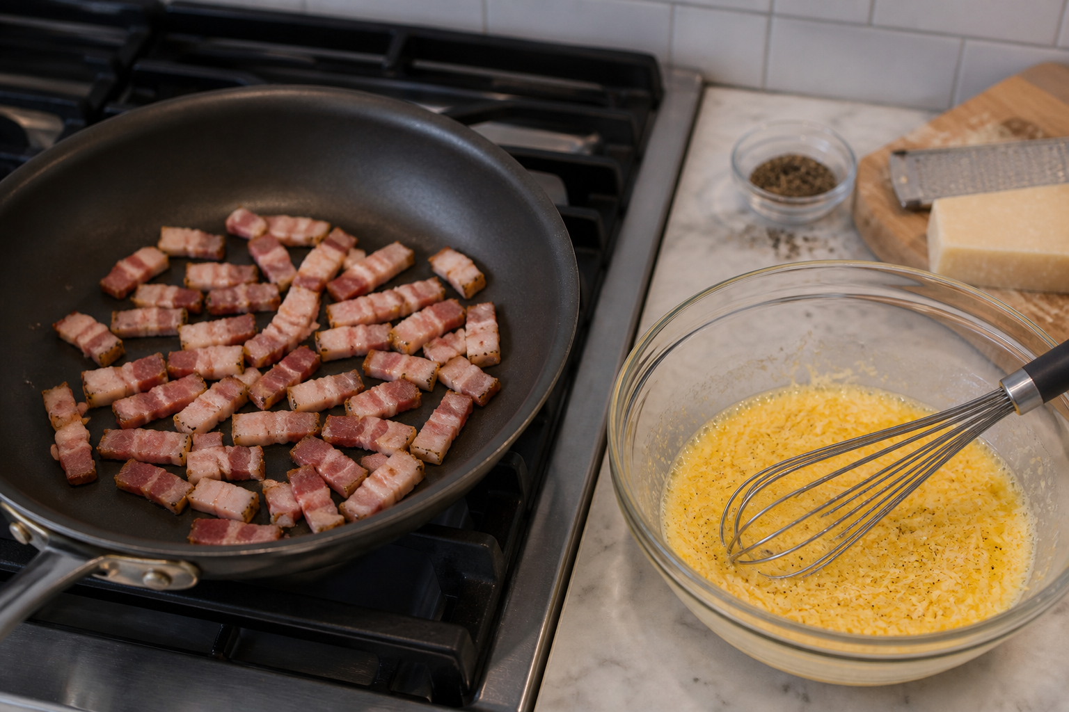 Spaghetti Carbonara Recipe (No Cream) — step 1