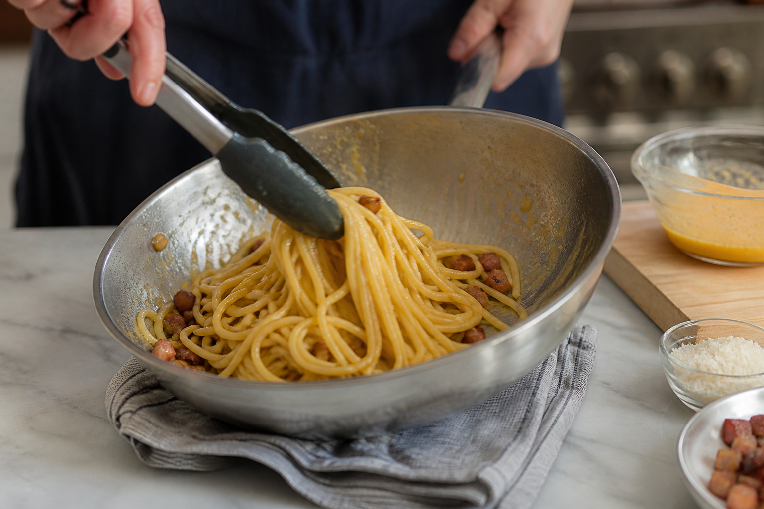 Spaghetti Carbonara Recipe (No Cream) — step 4