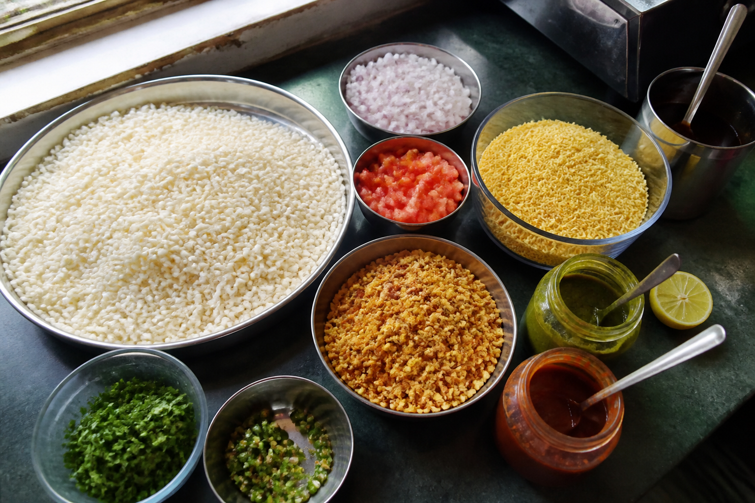 Crunchy Bhel Puri — step 1