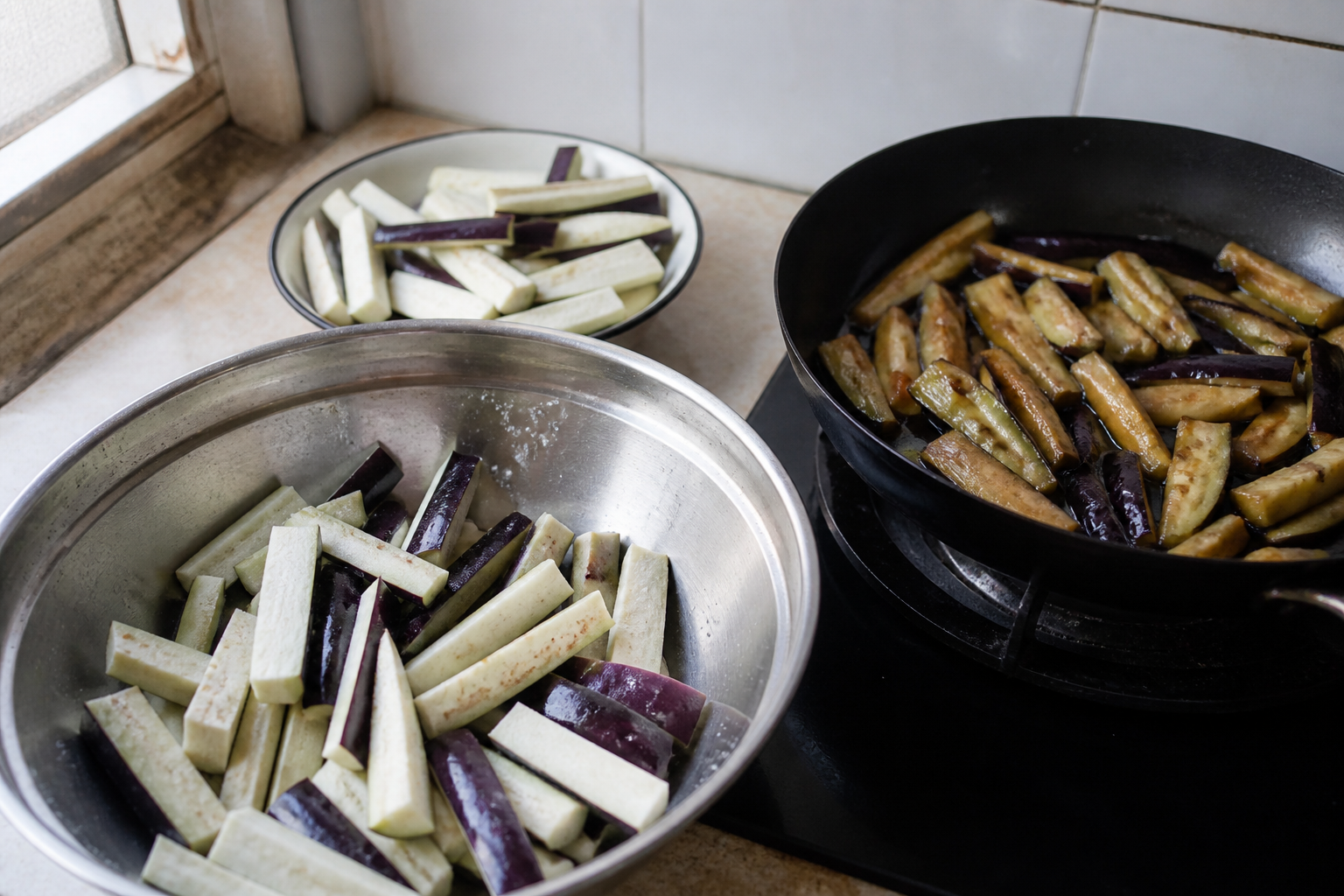 Garlic Sichuan Fish-Fragrant Eggplant — step 1