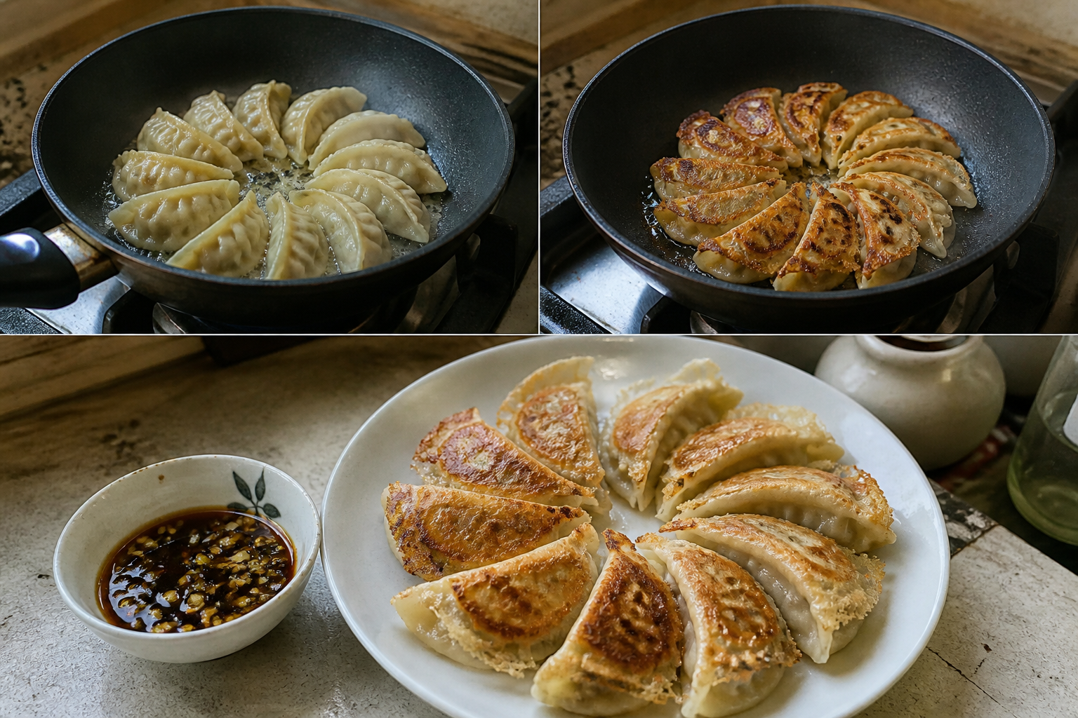 Juicy Pork and Chive Potstickers — step 5