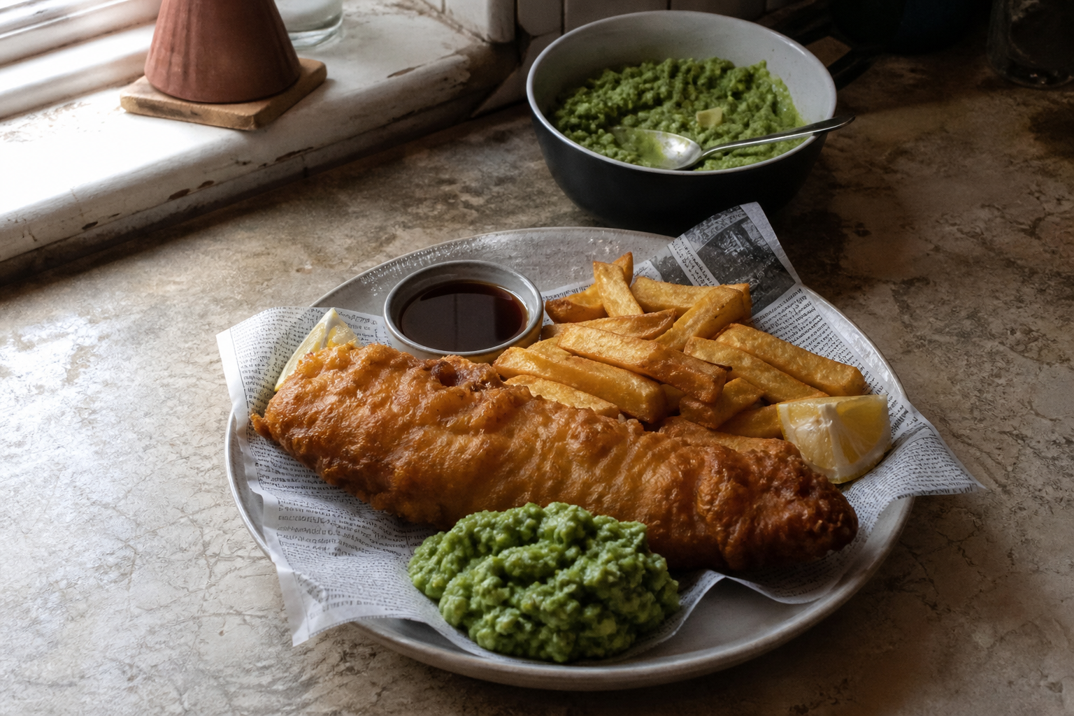 Proper Fish and Chips with Mushy Peas — step 5