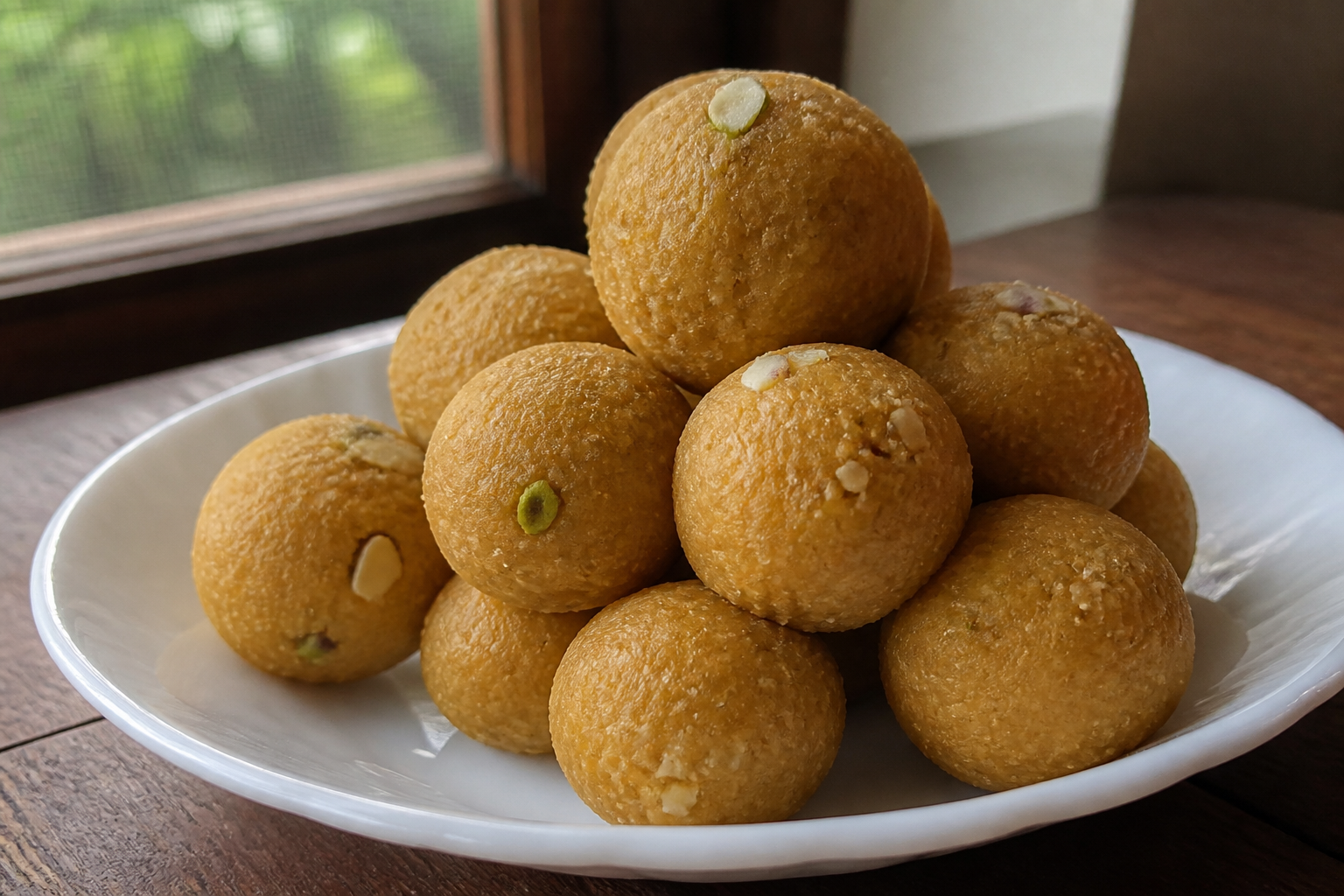 Roasted Besan Ladoo