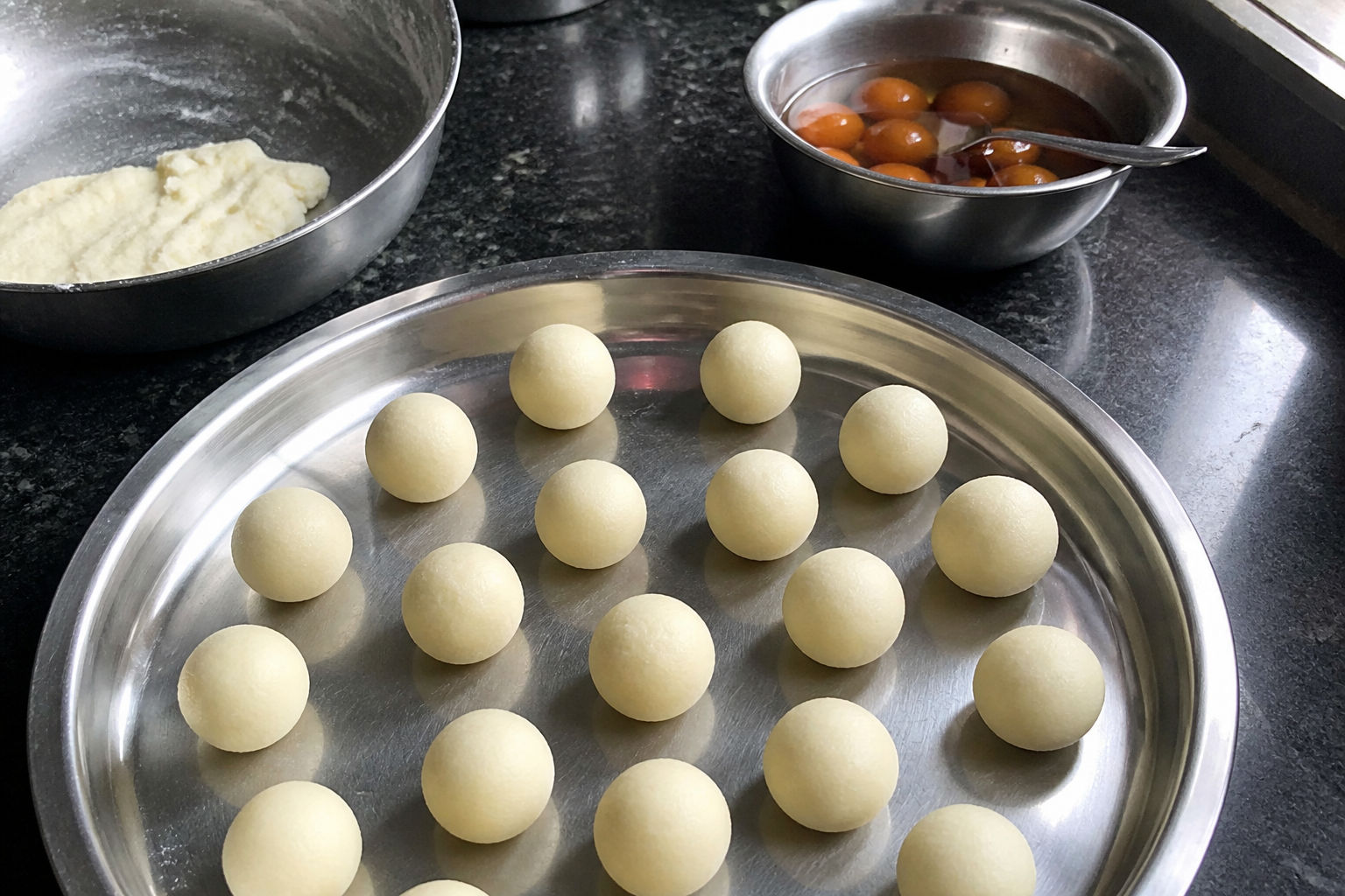 Soft Gulab Jamun in Rose Syrup — step 4