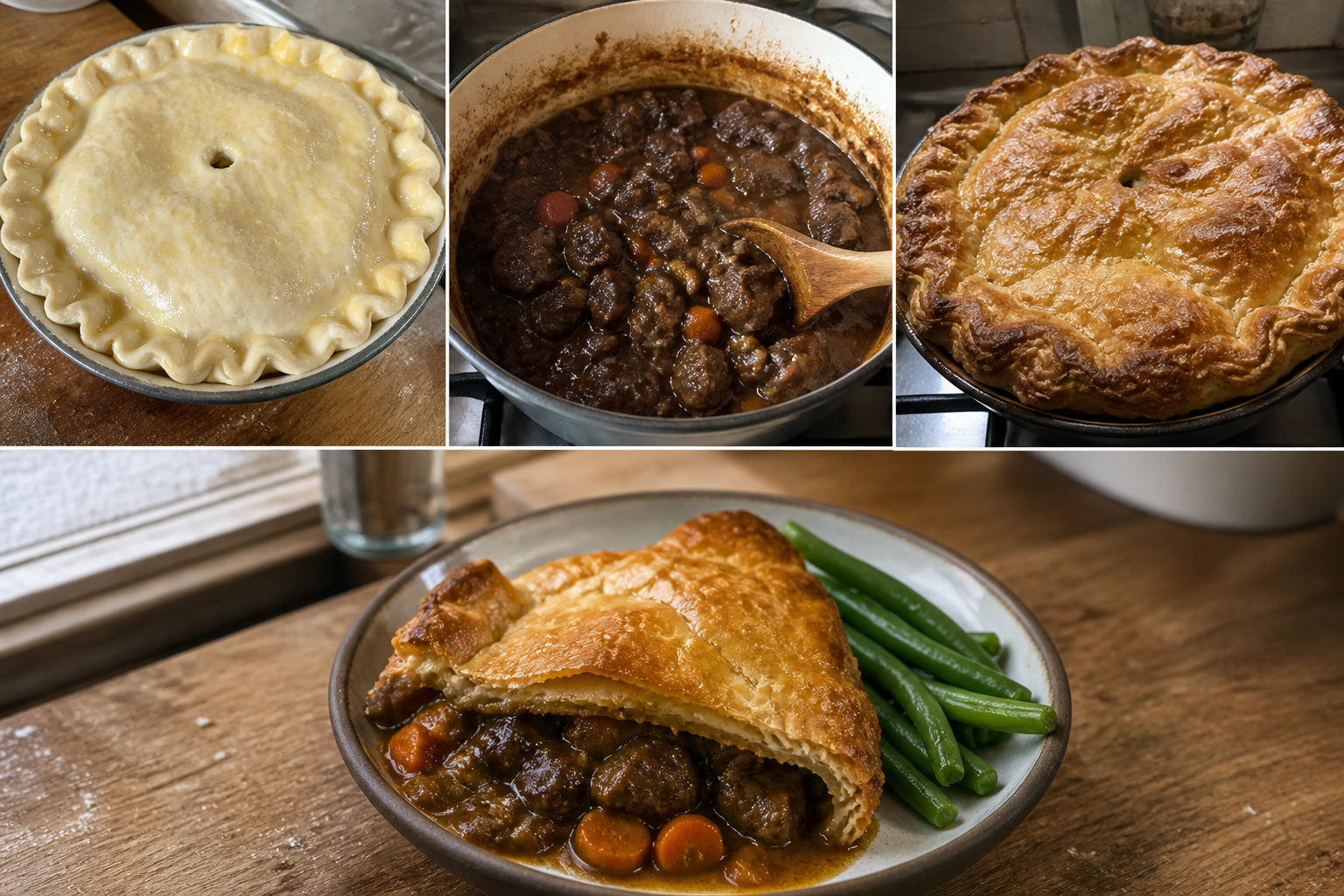Steak and Ale Pie with Puff Lid — step 5