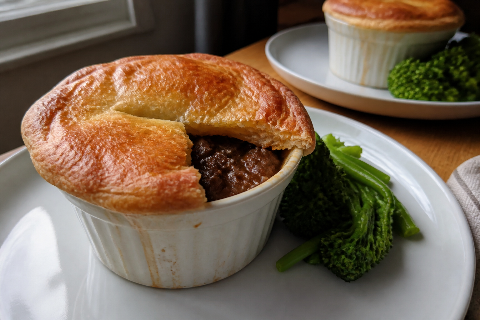Steak and Ale Pie with Puff Lid