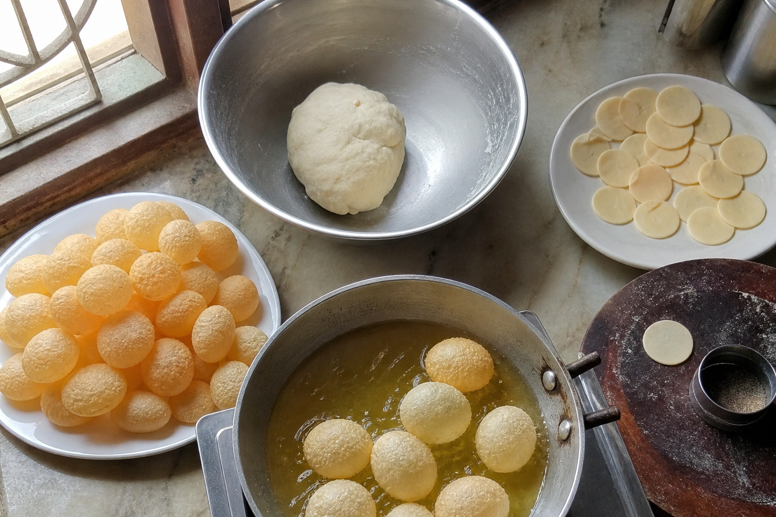 Street-Style Pani Puri — step 1