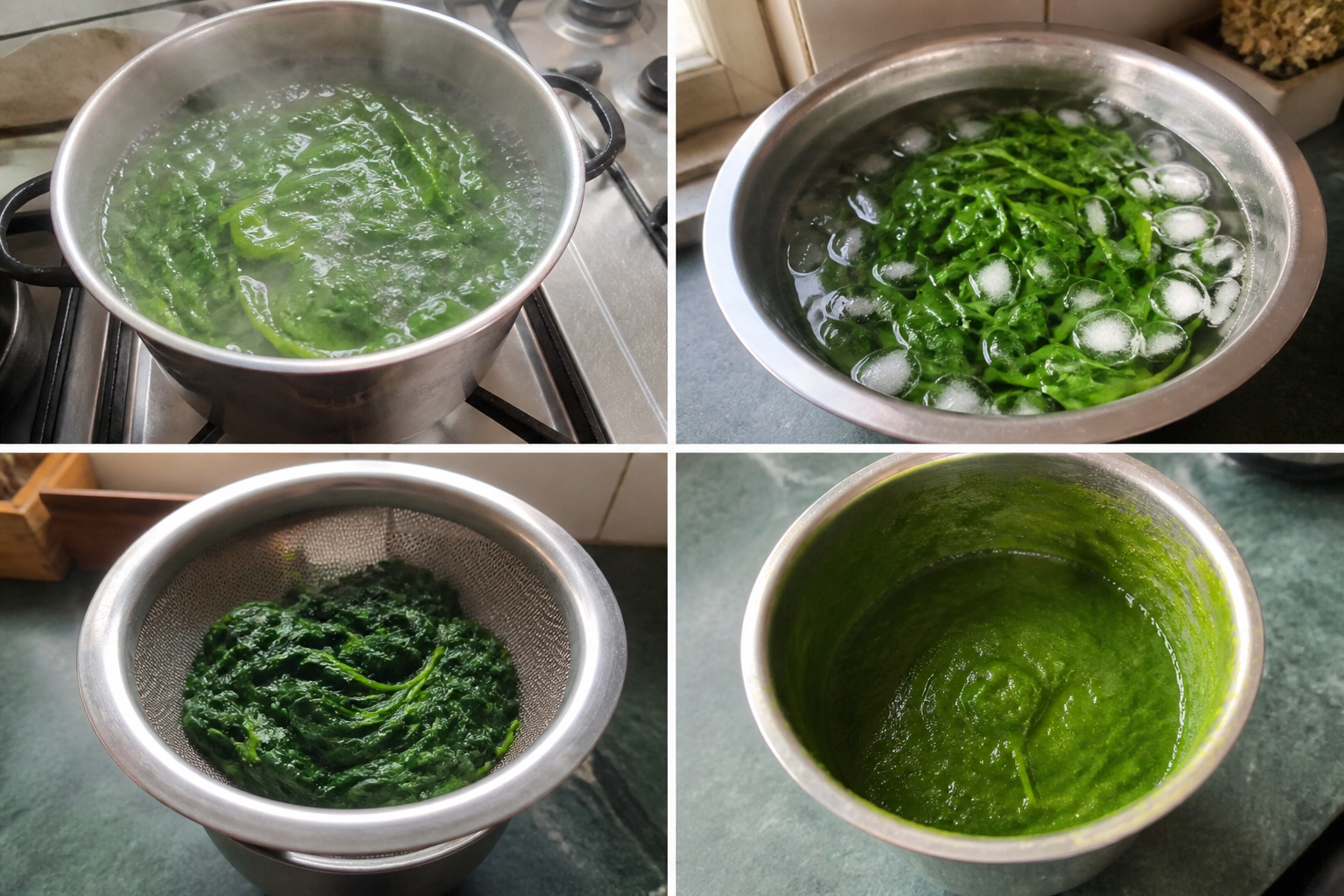 Vibrant Palak Paneer — step 1